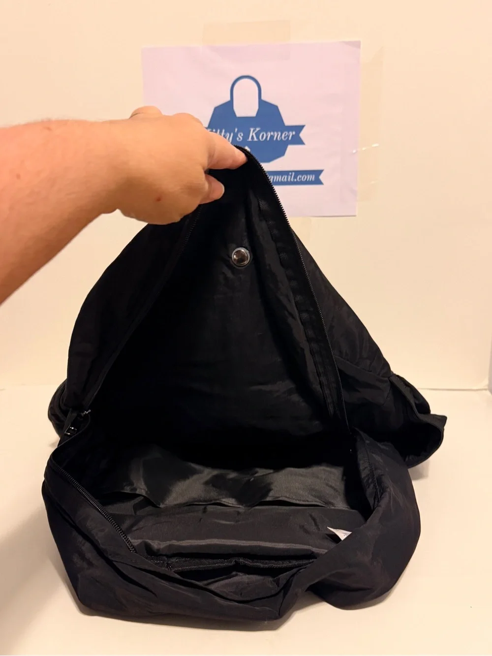 NWT Seyfocnia Unisex Black Lightweight Gym Backpack w/Shoe Compartment